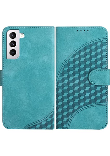 Samsung Galaxy S21 Manyetik Kart Tutucu Flip Iş Geometrik Için Kılıf (Yurt Dışından)