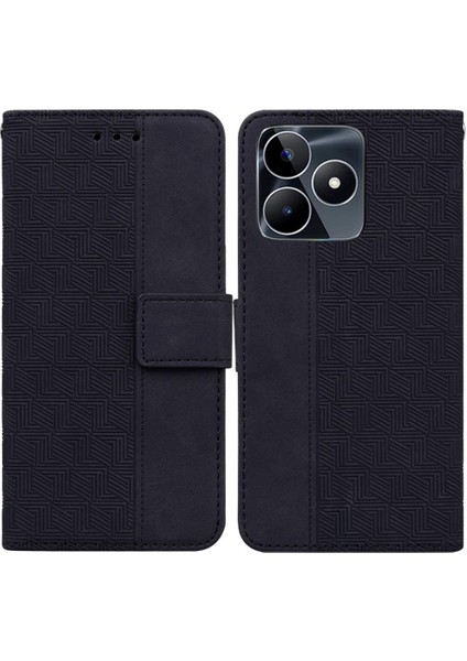 Realme C53 Kickstand Özelliği Flip Folio Cüzdan Kapak Premium Pu (Yurt Dışından)