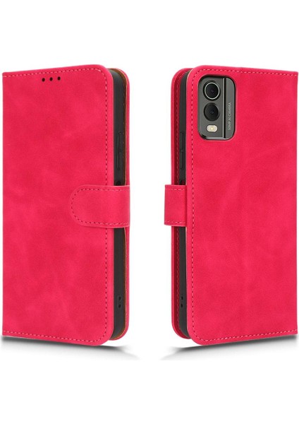 Kart Tutucu Kickstand Deri Folio Flip Case ile Nokia C32 Için Kılıf (Yurt Dışından)