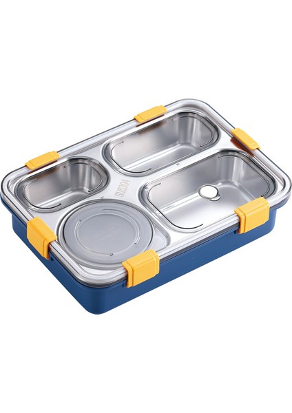 304 Paslanmaz Çelik Öğle Yemeği Kutusu Öğrenci Öğle Yemeği Kutusu 4 Bölmeli Mühürlü Yalıtımlı Öğle Yemeği Kutusu (Yurt Dışından)