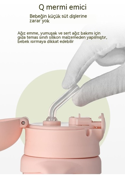 316 Paslanmaz Çelik Çocuk Termos Bardak Bebek Ilkokul Bardak Pipet Vakum Su Bardağı Su Isıtıcısı (Yurt Dışından)