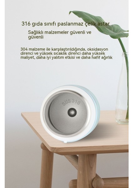 316 Paslanmaz Çelik Çocuk Termos Bardak Bebek Ilkokul Bardak Pipet Vakum Su Bardağı Su Isıtıcısı (Yurt Dışından)