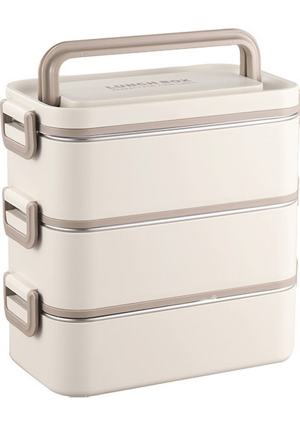 304 Paslanmaz Çelik Yalıtımlı Öğle Yemeği Kutusu, Çatal Bıçak Takımı ile Japon Dikdörtgen Üç Katmanlı Öğle Yemeği Kutusu, Mühürlü Öğrenci Taşınabilir Öğle Yemeği Kutusu (Yurt Dışından)