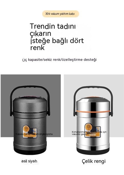 304 Paslanmaz Çelik Vakumlu Isı Yalıtımlı Öğle Yemeği Kutusu Büyük Kapasiteli Tencere Üç Katmanlı Çok Katmanlı Pirinç Kovası Öğrenci Bento Kutusu Sofra Takımı (Yurt Dışından) fiyatları