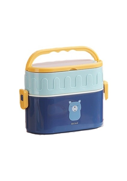 Yüksek Görünümlü Çift Katmanlı Öğle Yemeği Kutusu, Mühürlü Taşınabilir Öğle Yemeği Kutusu, Mikrodalgada Pişirilebilir Soğutmalı Öğle Yemeği Kutusu (Yurt Dışından)