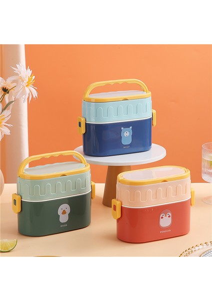 Yüksek Görünümlü Çift Katmanlı Öğle Yemeği Kutusu, Mühürlü Taşınabilir Öğle Yemeği Kutusu, Mikrodalgada Pişirilebilir Soğutmalı Öğle Yemeği Kutusu (Yurt Dışından) fiyatları