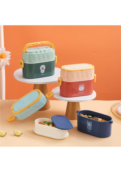 Yüksek Görünümlü Çift Katmanlı Öğle Yemeği Kutusu, Mühürlü Taşınabilir Öğle Yemeği Kutusu, Mikrodalgada Pişirilebilir Soğutmalı Öğle Yemeği Kutusu (Yurt Dışından) modelleri