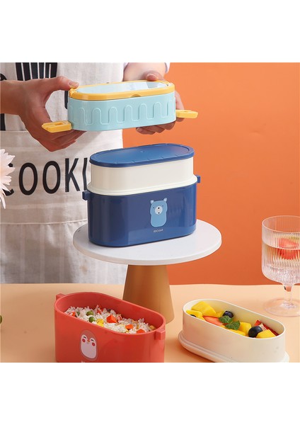 Yüksek Görünümlü Çift Katmanlı Öğle Yemeği Kutusu, Mühürlü Taşınabilir Öğle Yemeği Kutusu, Mikrodalgada Pişirilebilir Soğutmalı Öğle Yemeği Kutusu (Yurt Dışından) fırsatları