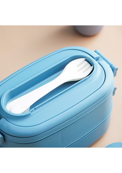 Ofis Çalışanları Taşınabilir Mikrodalga Isıtma Öğrenci Yemek Kabı Çift Katmanlı Bento Kutusu Sofra Yemek Kabı ile Japon Tarzı Ayırıcı (Yurt Dışından) fiyatları