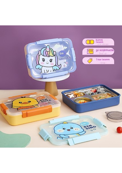 Yalıtımlı Öğle Yemeği Kutusu 304 Gıda Sınıfı Paslanmaz Çelik Öğle Yemeği Kutusu Karikatür Sevimli Öğle Yemeği Kutusu Erkek ve Kız Öğrenciler Için (Yurt Dışından) fiyatları