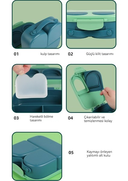 Tavşan Çocuk Öğle Yemeği Kutusu/öğrenci Öğle Yemeği Kutusu Taşınabilir Bölme Öğle Yemeği Kutusu/mikrodalga Isıtmalı Öğle Yemeği Kutusu (Yurt Dışından) modelleri