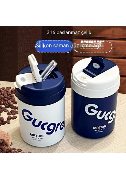 Çift Içecek Kahve Fincanı 316 Paslanmaz Çelik Yalıtımlı Bardak Sevimli Mini Çocuk Damlatmaz Bardak Öğrenci Hediye (Yurt Dışından)