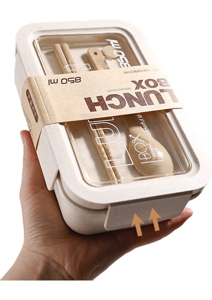 Iş Öğle Yemeği Kutusu, Çatal Bıçak Takımıyla Bölünmüş Öğle Yemeği Kutusu (Yurt Dışından)