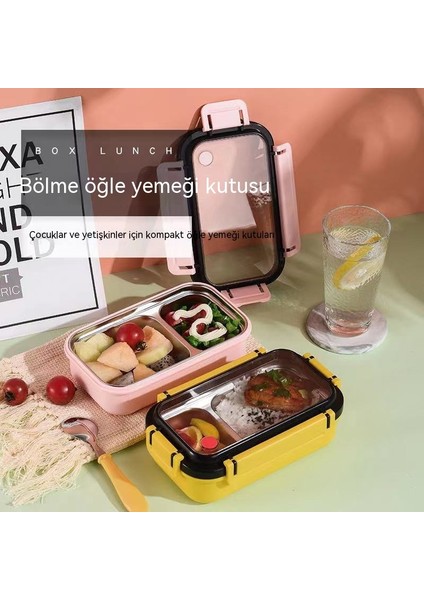 Paslanmaz Çelik Çocuk Öğle Yemeği Kutusu Yemek Kutusu Isı Yalıtım ve Anti-Ütü Bento Kutusu Ilköğretim Okulu Anaokulu Taşınabilir Bölünme Ofis Çalışanları (Yurt Dışından) indirimleri