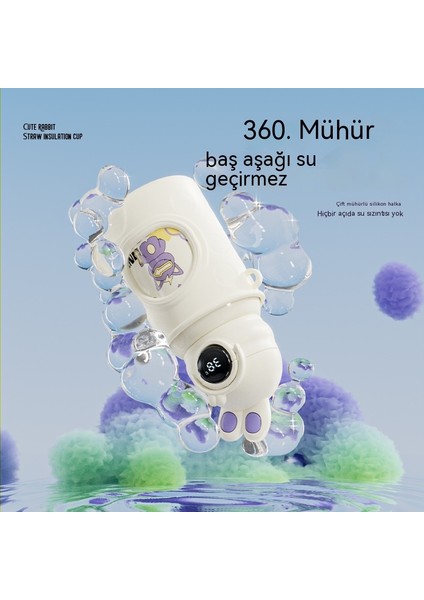 Çocuk Termos Bardak Sevimli Taşınabilir Bayan Büyük Göbek Bardak 316 Paslanmaz Çelik Akıllı Ekran Sıcaklık Su Bardağı (Yurt Dışından) fırsatları