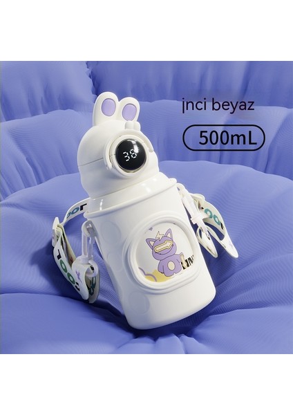 Çocuk Termos Bardak Sevimli Taşınabilir Bayan Büyük Göbek Bardak 316 Paslanmaz Çelik Akıllı Ekran Sıcaklık Su Bardağı (Yurt Dışından) indirimleri