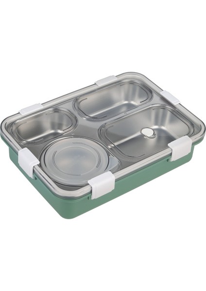 304 Paslanmaz Çelik Öğle Yemeği Kutusu Öğrenci Öğle Yemeği Kutusu 4 Bölmeli Mühürlü Yalıtımlı Öğle Yemeği Kutusu (Yurt Dışından)