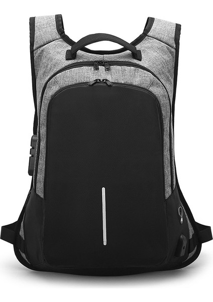 Sırt Çantası Erkek Iş Anti-Hırsızlık Sırt Çantası USB Sırt Çantası Bilgisayar Çantası Okul Çantası (Yurt Dışından)