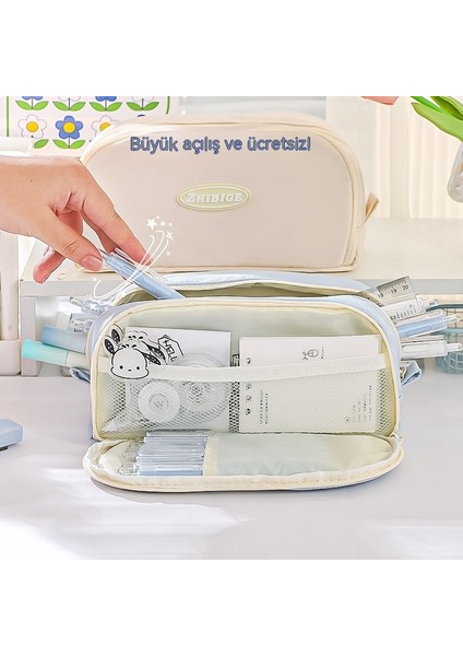 Ortaokul Öğrencileri Için Kalem Çantası, Ilkokul Öğrencileri Için Ekstra Büyük Kapasiteli Kalem Kutusu, Liseli Kızlar, Güzel Görünümlü Basit Kalem Kutusu (Yurt Dışından)