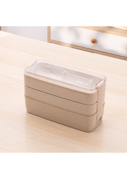 Üç Katmanlı Öğle Yemeği Kutusu Mikrodalga Isıtmalı Mühürlü Taşınabilir Öğrenci Öğle Yemeği Kutusu (Yurt Dışından) modelleri