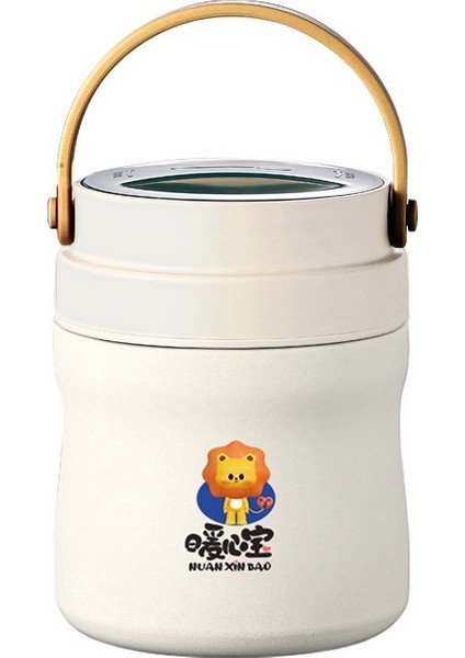 Taşınabilir Yalıtımlı Öğle Yemeği Kutusu 304 Paslanmaz Çelik Tencere, Çatal Bıçak Takımı ile Katmanlı 1l (Yurt Dışından)