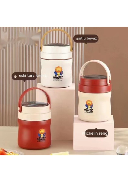 Taşınabilir Yalıtımlı Öğle Yemeği Kutusu 304 Paslanmaz Çelik Tencere, Çatal Bıçak Takımı ile Katmanlı 1l (Yurt Dışından) fiyatları