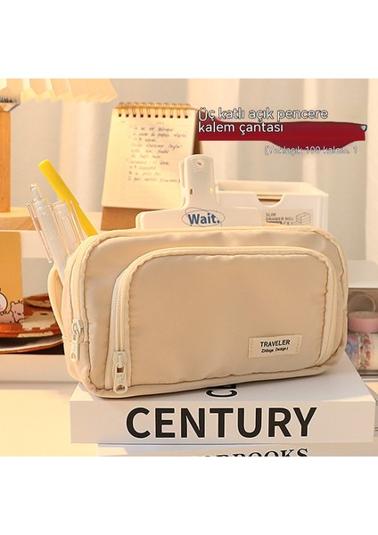 Büyük Kapasiteli Basit Japon Kalem Çantası Yeni Kalem Kutusu Kadın Ilkokul Öğrencisi Ortaokul Öğrencisi Lise Kalem Kutusu (Yurt Dışından) modelleri