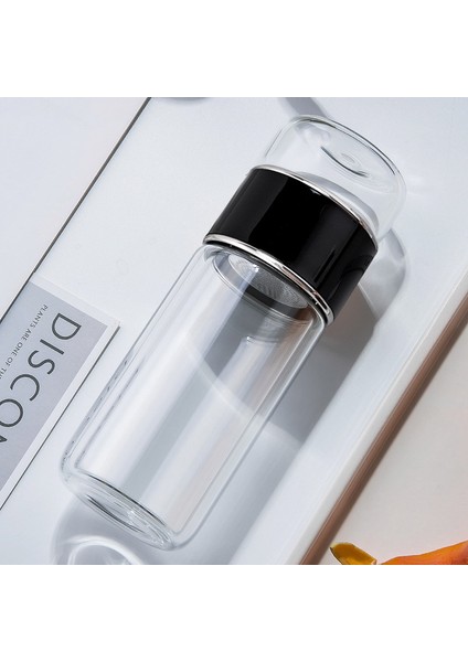 Yeni Çift Katmanlı Çay Su Ayırma Cam Filtre Çay Bardağı Ofis Şeffaf Su Bardağı Taşınabilir Bardak Yüksek Sıcaklık Dayanımı (Yurt Dışından)