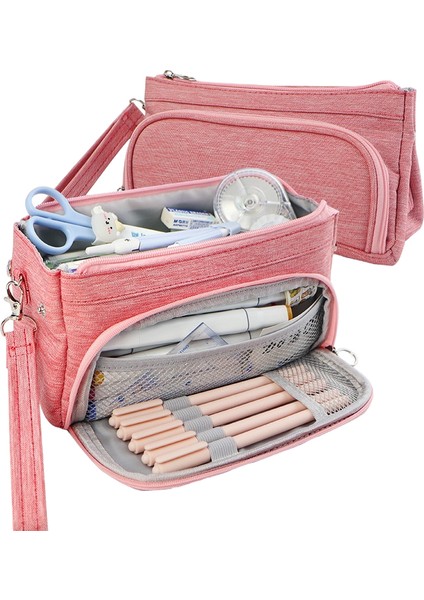 Çok Fonksiyonlu Kalem Kutusu Niş Kırtasiye Çantası Öğrenci Büyük Kapasiteli Taşınabilir Kırtasiye Çantası (Yurt Dışından)