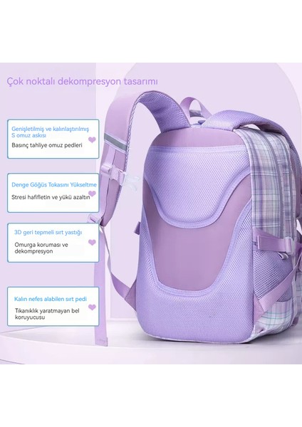 Su Geçirmez Büyük Kapasiteli Öğrenci Okul Çantası (Kırtasiye Kutusu, Tavşan Kolye, Çıkartma Dahil) (Yurt Dışından)