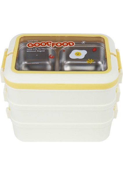 Yalıtımlı Öğle Yemeği Kutusu Paslanmaz Çelik Öğle Yemeği Kutusu Taşınabilir Üç Katmanlı Öğle Yemeği Kutusu (Yurt Dışından) fiyatları