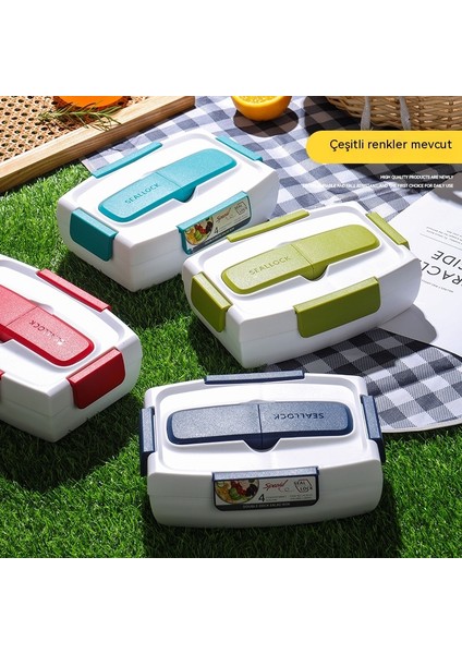 Ofis Çalışanları ve Öğrenciler Için Büyük Kapasiteli Bölünmüş Taze Tutma Öğle Yemeği Kutusu, Mikrodalgada Pişirilebilir Öğle Yemeği Kutusu (Yurt Dışından) fırsatları