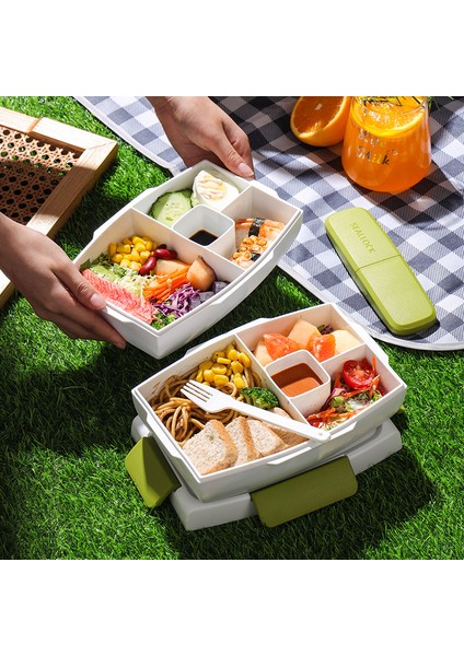 Ofis Çalışanları ve Öğrenciler Için Büyük Kapasiteli Bölünmüş Taze Tutma Öğle Yemeği Kutusu, Mikrodalgada Pişirilebilir Öğle Yemeği Kutusu (Yurt Dışından) indirimleri