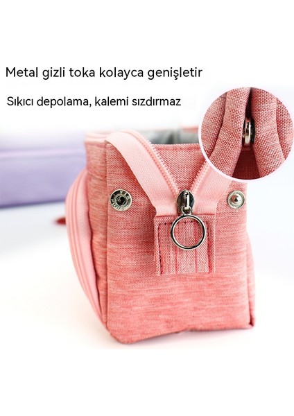 Çok Fonksiyonlu Kalem Kutusu Niş Kırtasiye Çantası Öğrenci Büyük Kapasiteli Taşınabilir Kırtasiye Çantası (Yurt Dışından) indirimleri