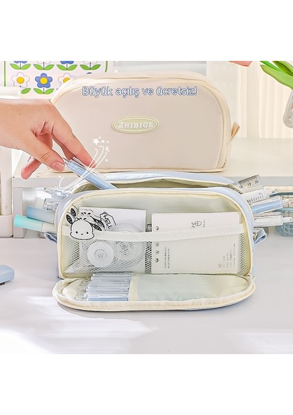 Ortaokul Öğrencileri Için Kalem Çantası, Ilkokul Öğrencileri Için Ekstra Büyük Kapasiteli Kalem Kutusu, Liseli Kızlar, Güzel Görünümlü Basit Kalem Kutusu (Yurt Dışından) fırsatları