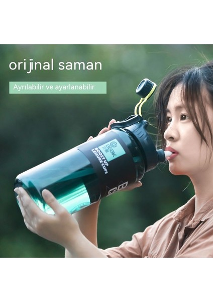 Büyük Kapasiteli Pipet Spor Fitness Su Bardağı Erkek Portatif Büyük Kapasiteli 2300ML Su Isıtıcısı (Yurt Dışından) fırsatları