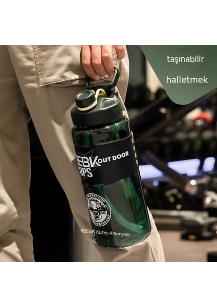 Büyük Kapasiteli Pipet Spor Fitness Su Bardağı Erkek Portatif Büyük Kapasiteli 2300ML Su Isıtıcısı (Yurt Dışından) indirimleri
