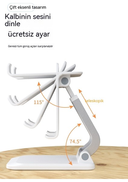 Masaüstü Cep Telefonu Standı Katlanabilir Destek Standı Apd Tablet Tembel Telefon Standı (Yurt Dışından)