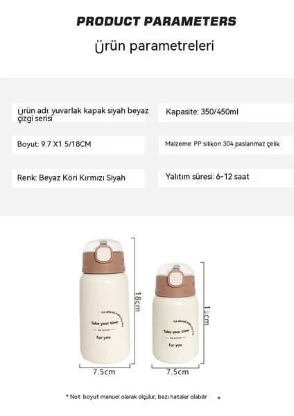 Basit Termos Bardak Kız Pipet Bardak Ins Yüksek Yüz Değer Net Kırmızı Yeni Yetişkin Öğrenci Çocuk Su Bardağı (Yurt Dışından)