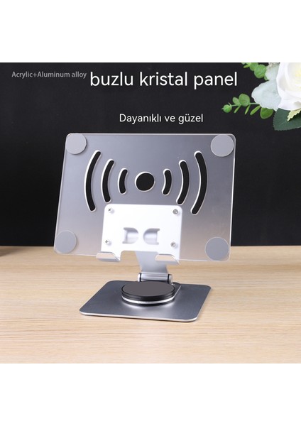 360 Derece Dönen Cep Telefonu Masaüstü Standı Alüminyum Alaşımlı Kaldırılabilir Stand Katlanır Taşınabilir Tembel Ipa Tablet Standı (Yurt Dışından)