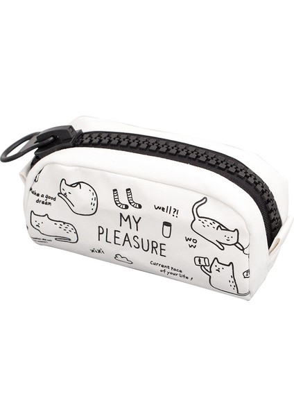 Öğrenci Kalem Çantası Yaratıcı Sevimli Kız Basit Tuval Büyük Kapasiteli Kalem Çantası Büyük Fermuarlı Kırtasiye Çantası (Yurt Dışından)