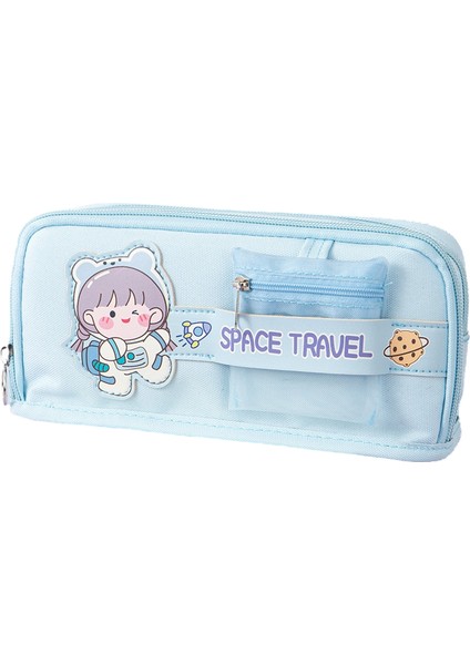 Kızlar Için Büyük Kapasiteli, Çok Katmanlı Kırtasiye Çantası, Ilkokul ve Ortaokul Öğrencileri Için Çok Fonksiyonlu Kalem Çantası, Yüksek Değerli Kalem Çantası (Yurt Dışından)