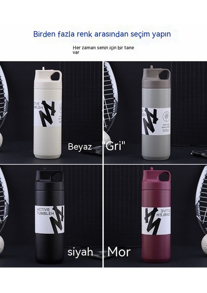 Japon Vakum Ağız Spor Termos Bardak Taşınabilir 550ML Hassas Termos Şişesi (Yurt Dışından)
