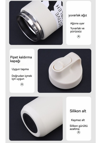 Japon Vakum Ağız Spor Termos Bardak Taşınabilir 550ML Hassas Termos Şişesi (Yurt Dışından)