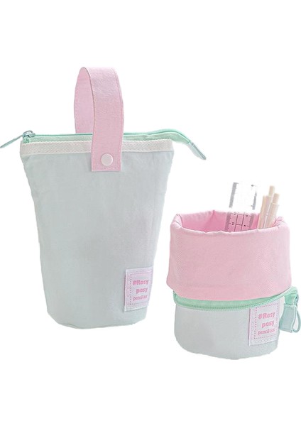 Dikey Kalemlik, Katlanabilir Kalem Çantası, Yüksek Görünümlü, Geniş Kapasiteli Fermuarlı Kırtasiye Saklama Çantası (Yurt Dışından) indirimleri