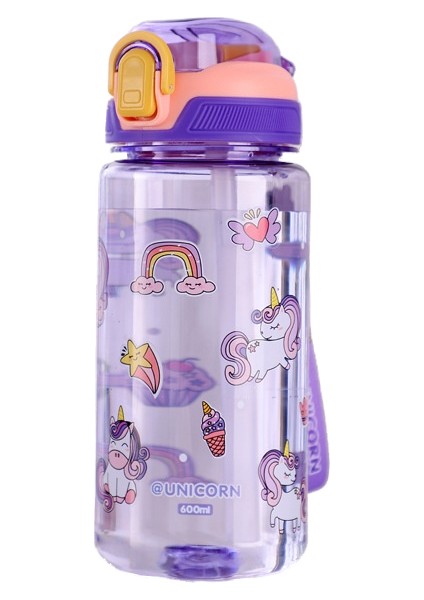 Yeni Plastik Su Bardağı Öğrenci Kore Taşınabilir Karikatür Yaratıcı Su Bardağı Rahat Bardak Ev Çocuk Küçük Bardak (Yurt Dışından)