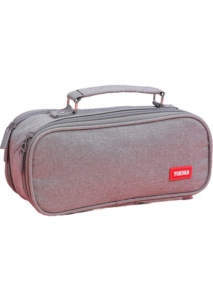 Büyük Kapasiteli Kırtasiye Çantası Öğrenci Kırtasiye Kutusu Oxford Kumaş Çok Katmanlı Kalem Kutusu Çift Katmanlı Fermuarlı Taşınabilir Kalem Çantası (Yurt Dışından)