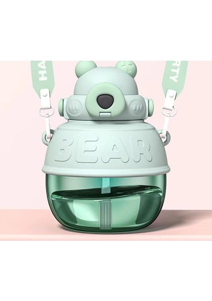 Tritan Plastik Büyük Göbek Bardak/öğrenci Taşınabilir Taşıma Tutama Sızdırmaz Su Bardağı (Yurt Dışından)