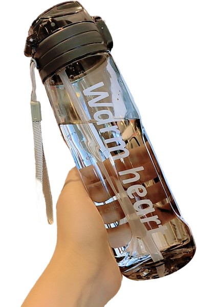 Plastik Su Bardağı Öğrenci Spor Portatif Büyük Kapasiteli Su Isıtıcısı Pipet Bardak Ördek Gagası Bardak Erkek ve Kadın Açık Fitness Su Şişesi (Yurt Dışından)