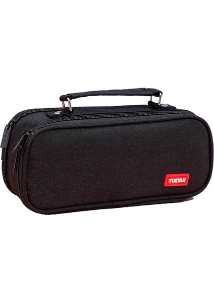 Büyük Kapasiteli Kırtasiye Çantası Öğrenci Kırtasiye Kutusu Oxford Kumaş Çok Katmanlı Kalem Kutusu Çift Katmanlı Fermuarlı Taşınabilir Kalem Çantası (Yurt Dışından)